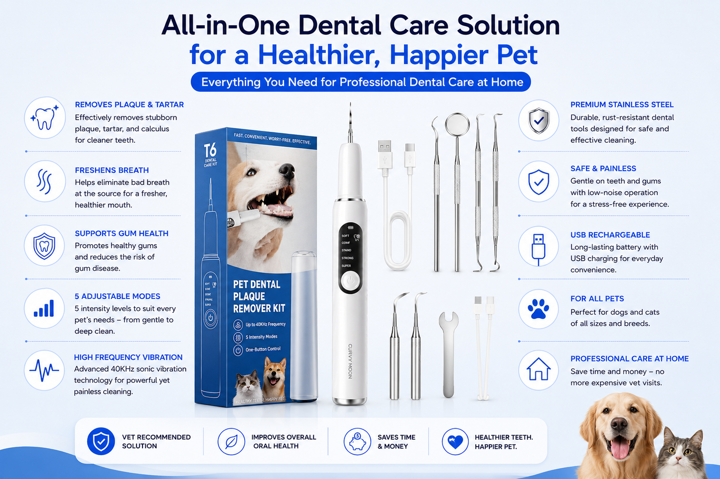 Ultrasonic Pet Tooth Cleaner