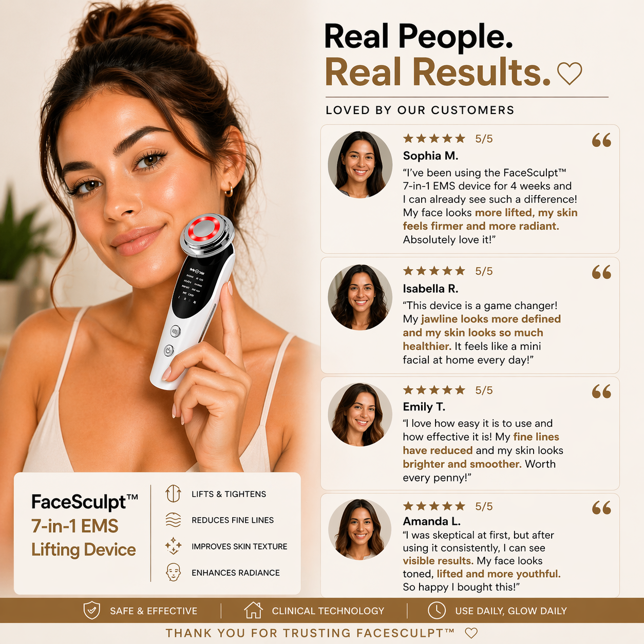 FaceSculpt™ 7-in-1 EMS Lifting Device