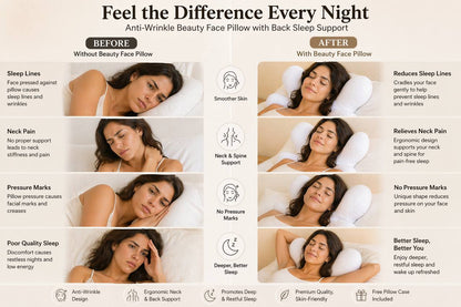 Memory Foam Wrinkle-Free Beauty Sleep Pillow
